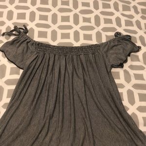 black and white striped